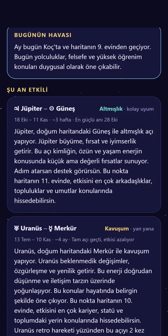 Riduna uygulaması: Transitler